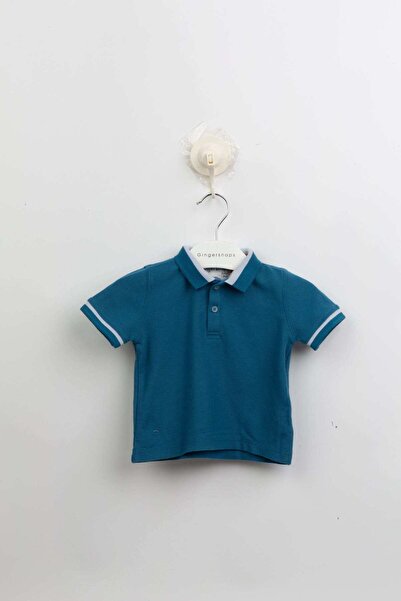 Gingersnaps Boys' Short Sleeve Polo T-Shirt with Decorative Stripe on the Sleeve