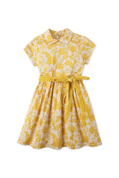 Gingersnaps Girls' Woven Floral Dress with Short Sleeves