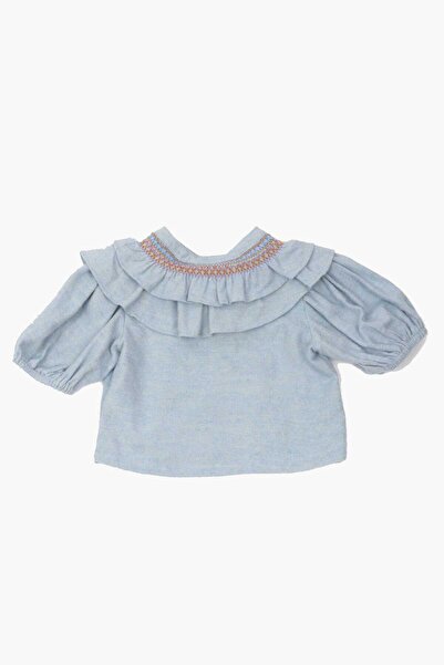 Gingersnaps بلوزة منفوخة بأكمام قصيرة للبنات