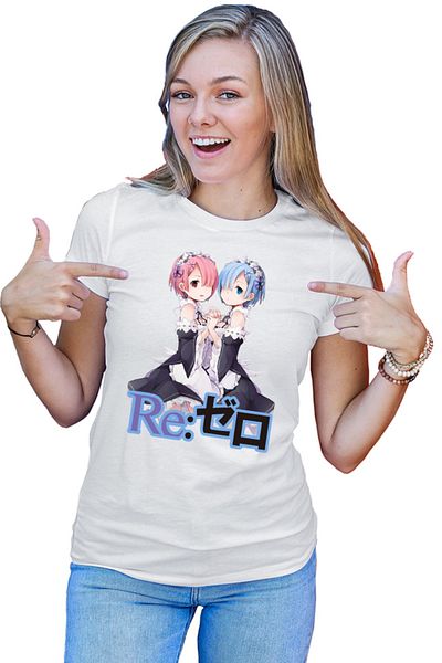 OEM Tricou dama Re Zero REM RAM Sisters Maiden Light Novel Cosplay Weapon