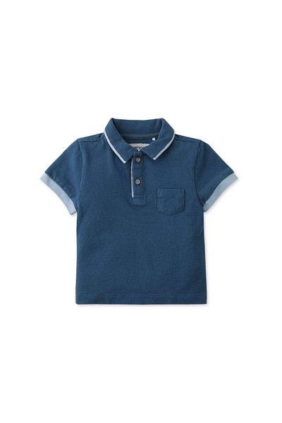 Gingersnaps Boys' Short Sleeve Solid Polo T-Shirt for Newborns