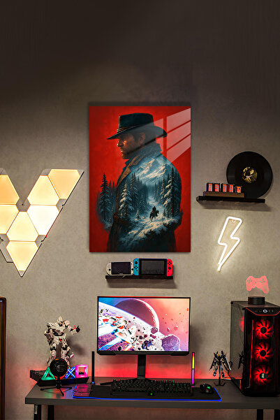 PESHLİSTORE Arthur Morgan – Red Dead Redemption 2 HD Metal Poster | Vahşi Batı Temalı