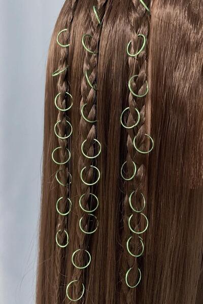 New Obsessions Cercei pentru păr de culoare verde 50 buc