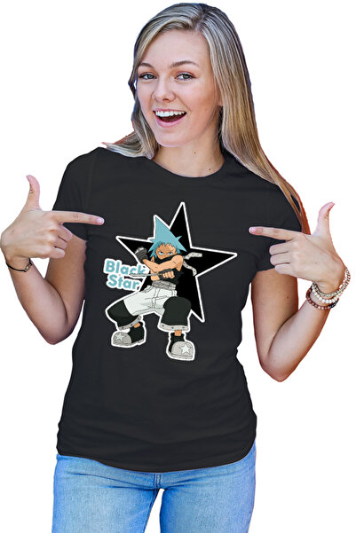 OEM Tricou dama Soul Eater Black Star Otaku Fight Pose Spirit Trap