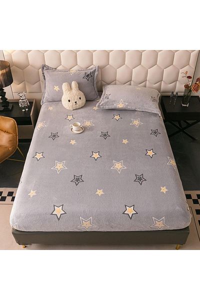 trendyhome Cocolino cover, 180 x 200 Cm, Stars, Grey, J22000