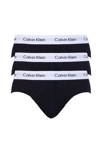 Calvin Klein , Set of men's underwear with logo waistband - 3 pairs, Black, L