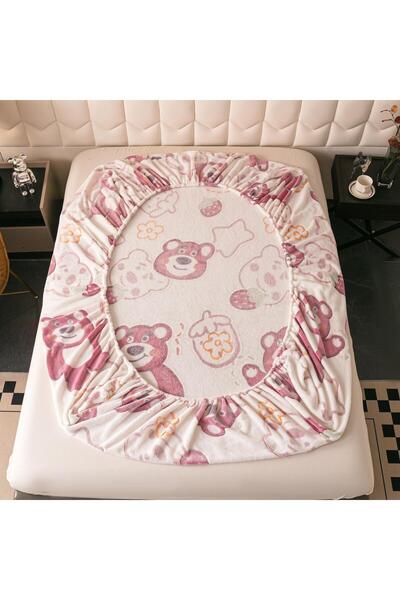 trendyhome Cocolino Duvet Cover, 180 x 200 Cm, Teddy Bear, Pink/White, J22006
