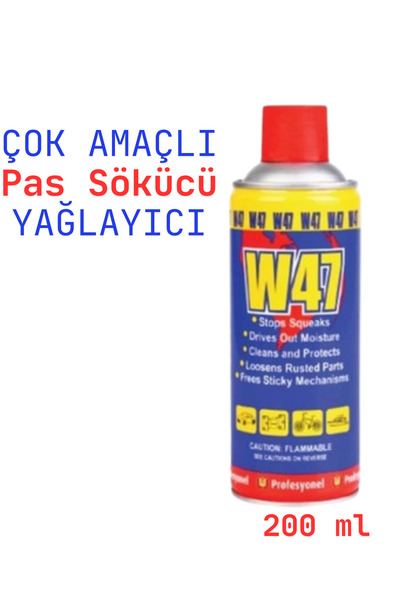 Trade Bazaar W47 Pas Sökücü ve Yağlayıcı Sprey – 200 ml | Çok Amaçlı Koruyucu...