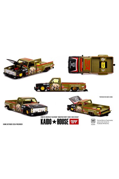 mini gt 1/64 شيفروليه سيلفرادو "وحيد القرن السوماتر" KAIDO x MIZU Diecast