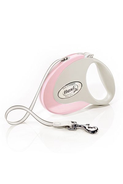 Flexi Style Stripe Automatic Dog Walking Leash Medium Pink 5 Mt