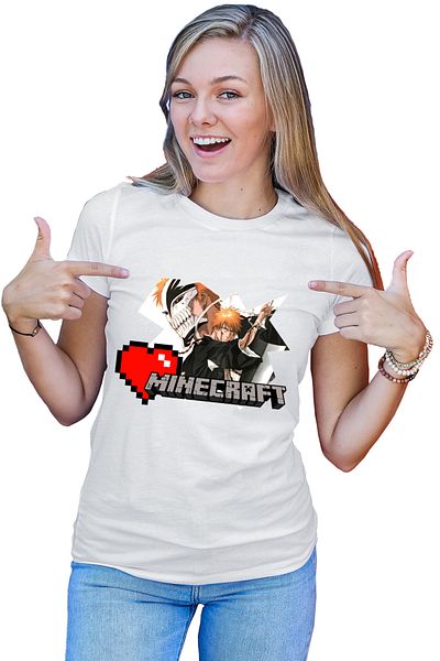 OEM Tricou dama Bleach Ichigo Minecraft Legendary Player