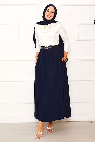 EBRUTESETTÜR Elastic waist pocket detailed skirt
