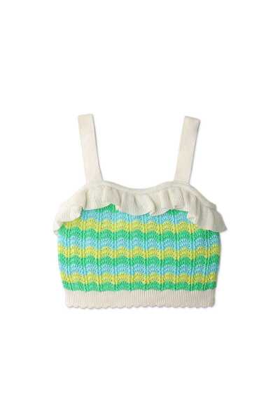 Gingersnaps Girls' Colorful Printed Blouse with Thin Straps