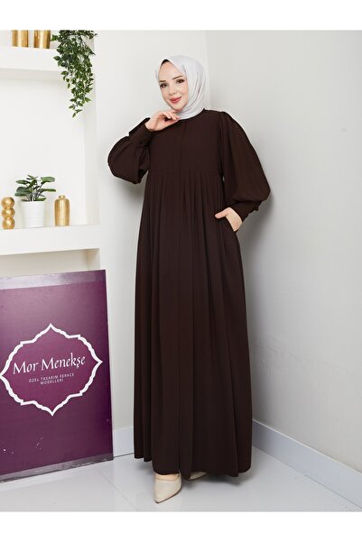 Mor Menekşe Mihra Model Ferace