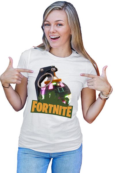 OEM Tricou dama Fortnite Colorful Game Children Skins Building Map