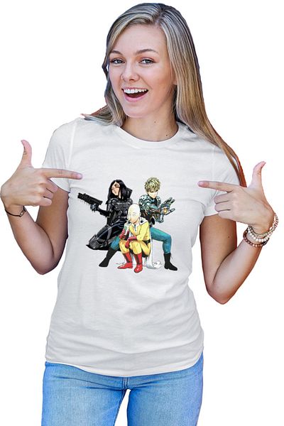 OEM Tricou dama Battle Angel Alita Gally Saitama Genos Trio Fight