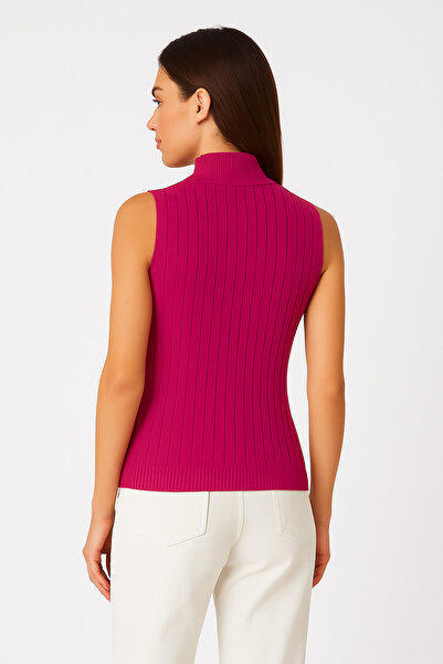 ModaPlaza Γυναικεία Αμάνικη Πλεκτή Μπλούζα 15394