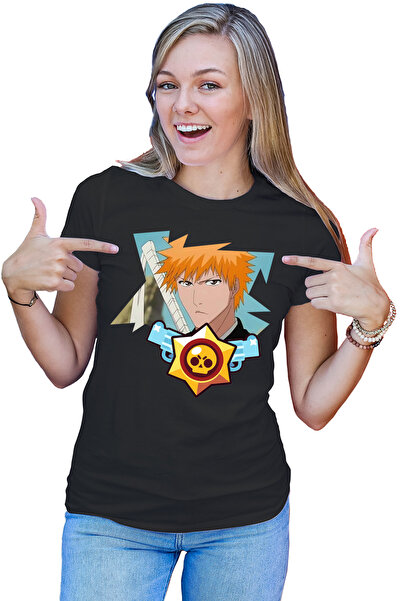 OEM Tricou dama Bleach Ichigo Brawl Stars Leon Samurai