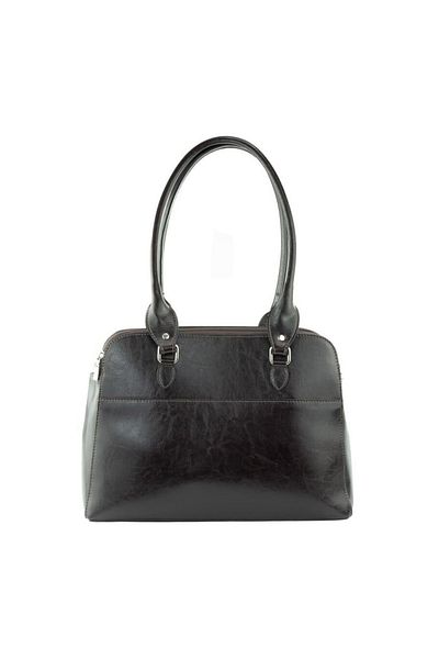 Magazinul de genti Women's bag, made of genuine leather, model 263, Dark brown