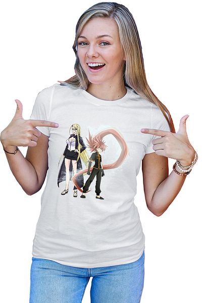 OEM Women's T-shirt UQ Holder Touta McDowell Super Power Cosplay Otaku