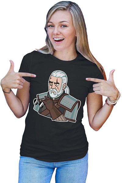 OEM Tricou dama The Witcher Andrzej Sapkowski Wild Hunt Video Game