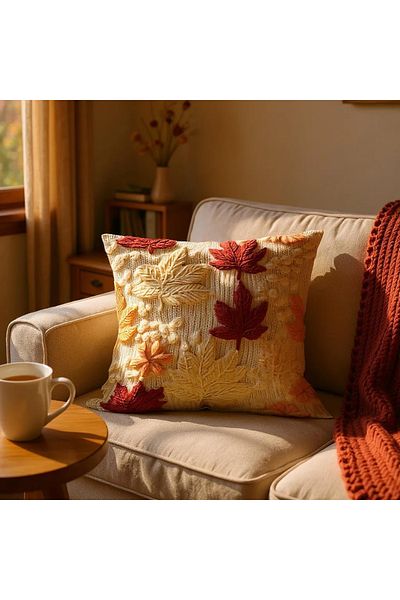 GMhome Autumn Themed Digital Printed Throw Pillow Case 43X43 cm – Decorative Pillow Case