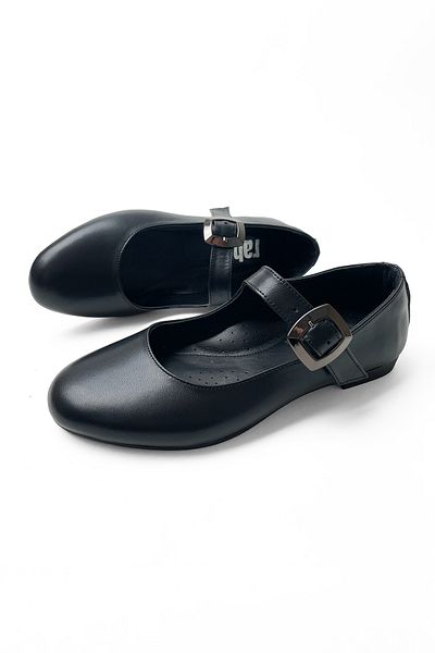 RABU Burgundy Women's Genuine Leather Mary Jane Ballerinas
