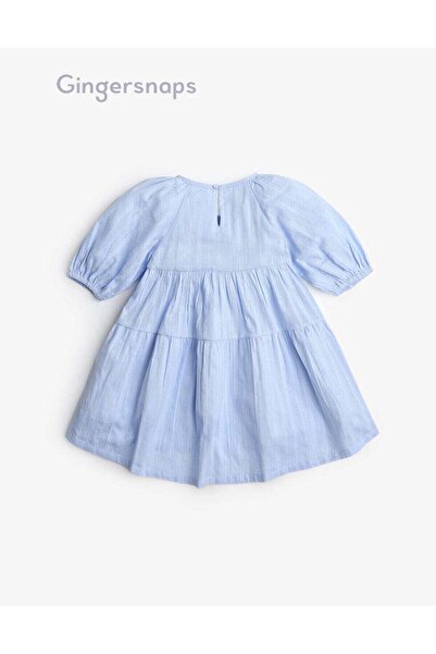 Gingersnaps فستان بناتي بأكمام قصيرة وواسعة