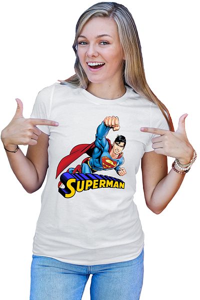 OEM Tricou dama Superman Men of Steel Revine Desen