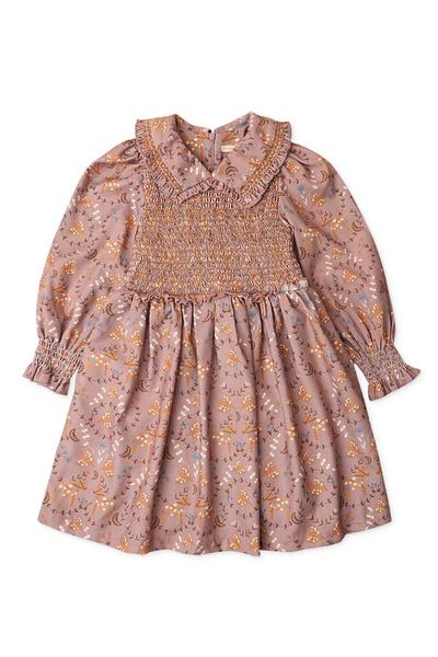 Gingersnaps Girls' Floral Print Dress with Ruffles on Chest and Sleeves