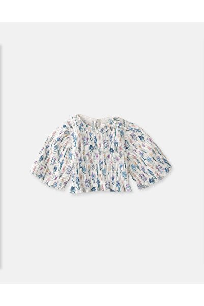 Gingersnaps Girls' Butterfly Print Blouse