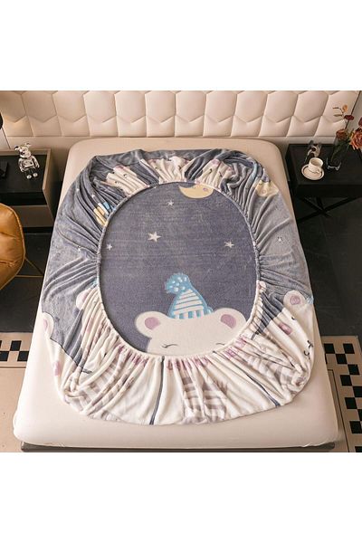 trendyhome Cocolino Duvet Cover, 180 x 200 Cm, Teddy Bear, Grey/White, J22007