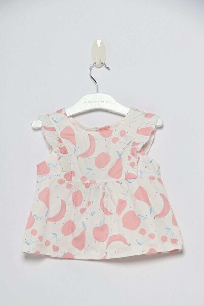 Gingersnaps بلوزة قصيرة مكشكشة بأشرطة للبنات