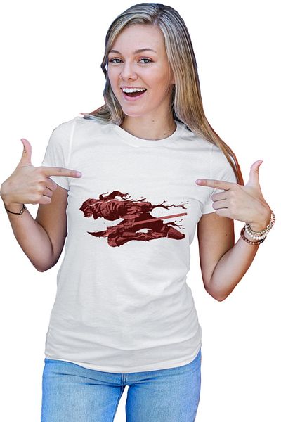 OEM Tricou dama Goblin Slayer Axe Weapons Silver Order Adventurer Guild
