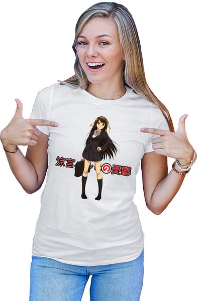 OEM Tricou dama Haruhi Suzumiya Vintage School Uniform Kyoto Animation
