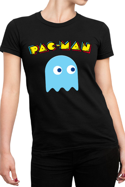 OEM Tricou dama Pac Man Blue Ghost Monster Logo