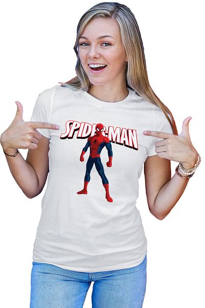 OEM Women's Spiderman Logo Ultimate Game Superhero Costume T-shirt