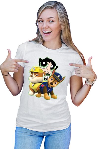 OEM Tricou dama Paw Patrol Buttercup Powerpuff Girls Police Pup