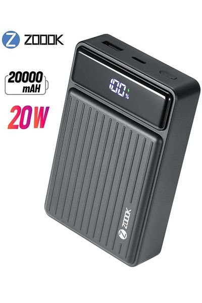 ZP Zoook 20000mAh Fast Charging Power Bank – 22.5W PD 3.0 Portable Charger
