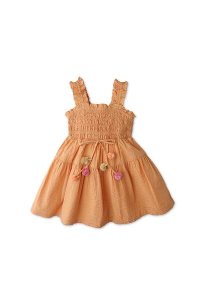 Gingersnaps Girls' Solid Dress with Wide Straps
