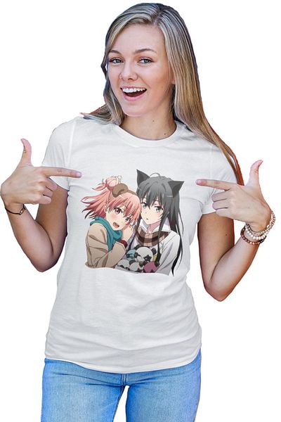 OEM Tricou dama OreGairu School Panda Bear Girls Anime Ponkan