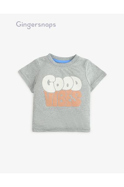 Gingersnaps Infants' Summer T-Shirt for Boys with Round Neck