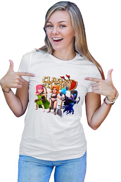 OEM Tricou dama Clash of Clans Archer Mage Fighter Rage Supercell