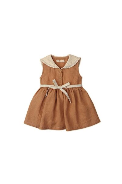 Gingersnaps فستان بناتي مكشكش مع حزام خصر