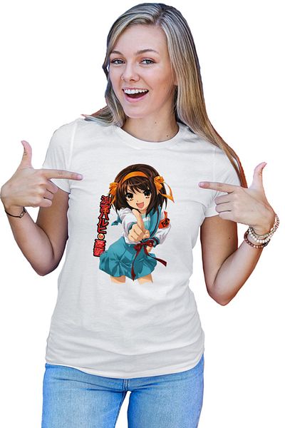 OEM Tricou dama Haruhi Suzumiya Energic Anime Supranatural