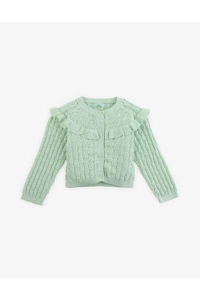 Gingersnaps Girls' Long Sleeve Lace Blouse with Front Buttons