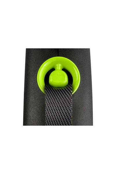 Flexi Black Design Stripe Automatic Dog Walking Leash Green Small 5 Mt