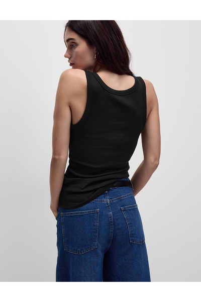 Marks & Spencer Pamuk Karışımlı Ribana Slim Fit Atlet