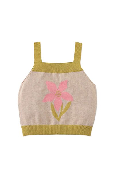 Gingersnaps بلوزة بناتية بأشرطة عريضة وطبعة زهور