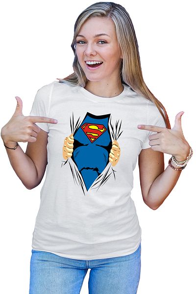 OEM Tricou dama Superman Clark Kent Pop Hero Men of Steel
